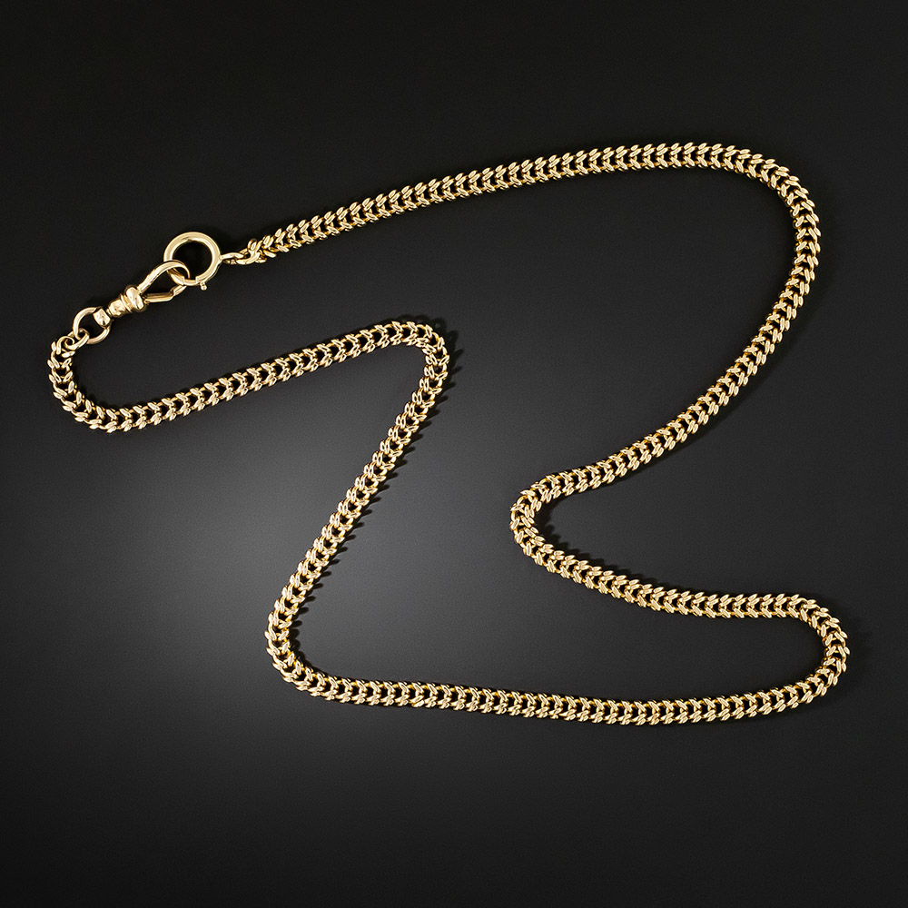 Victorian Gold Chain Necklace with Swivel