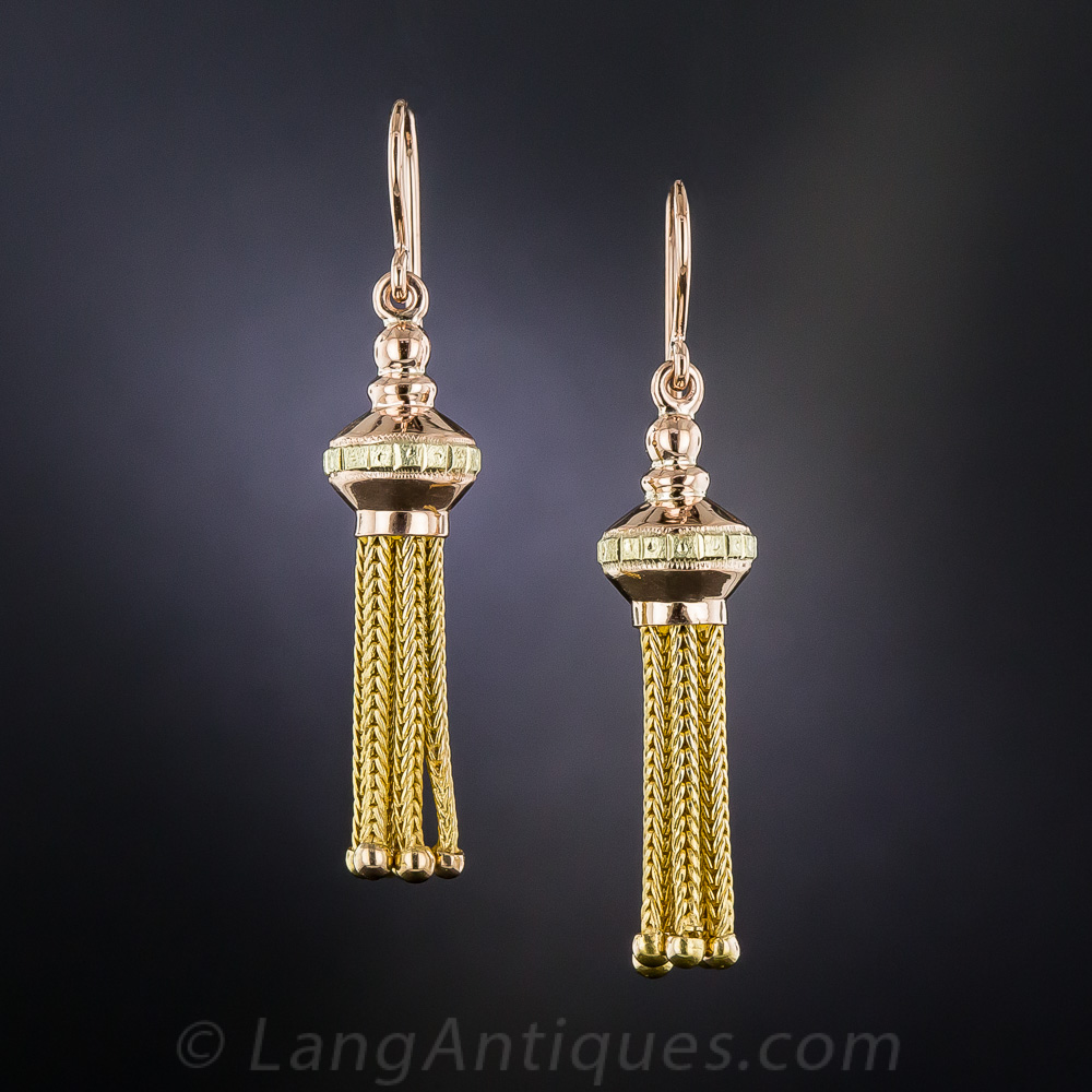 Rose Gold Plated Tassel Earrings