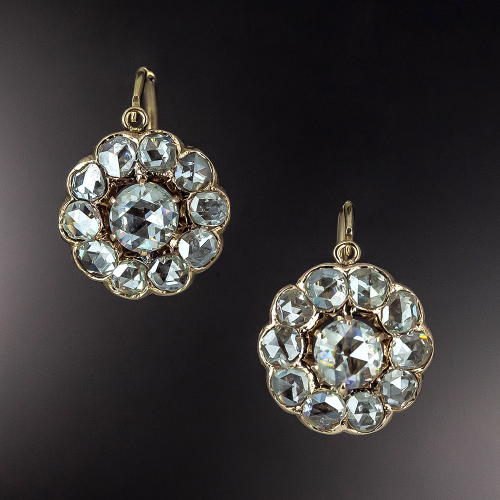 Buy Vintage Antique Diamond Rose Cut Earrings Online in India  Etsy