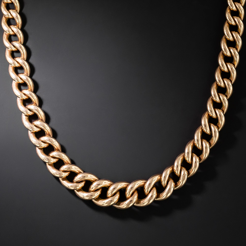 Victorian Rose Gold Curb Chain