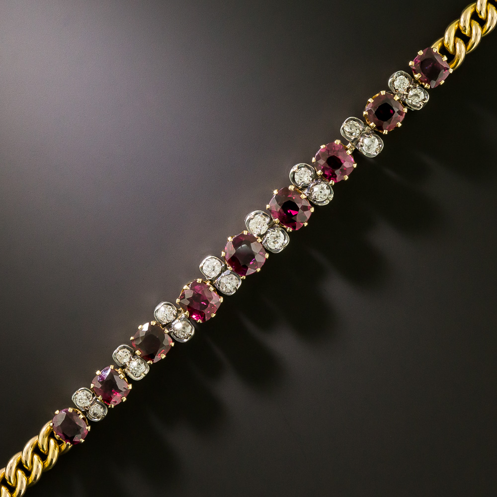 Victorian Ruby and Diamond Bracelet