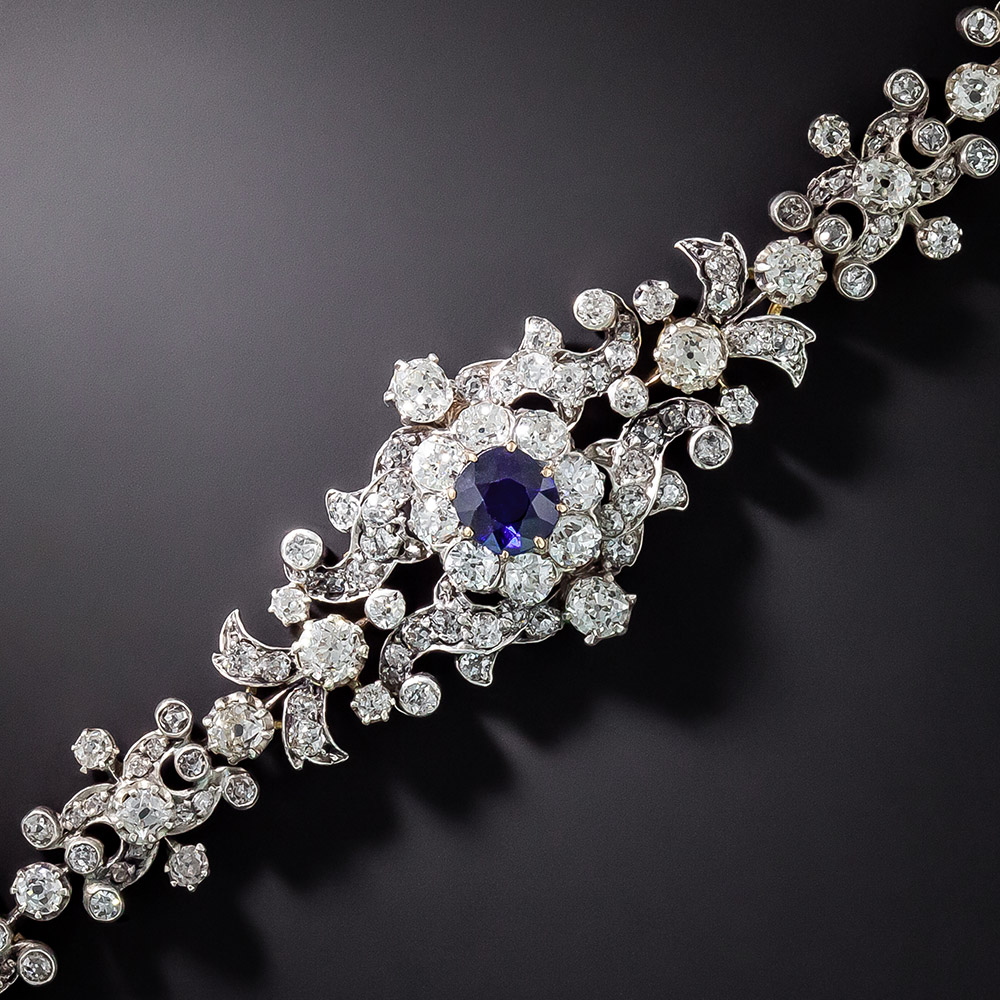 Victorian Sapphire and Diamond Bracelet