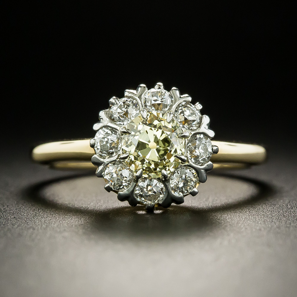 4.39 Marquise Fancy Yellow Diamond Engagement Ring in Platinum & 18k Y -  Filigree Jewelers