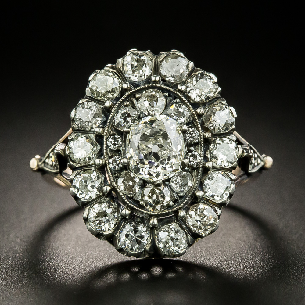 Victorian Style Diamond Cluster Ring