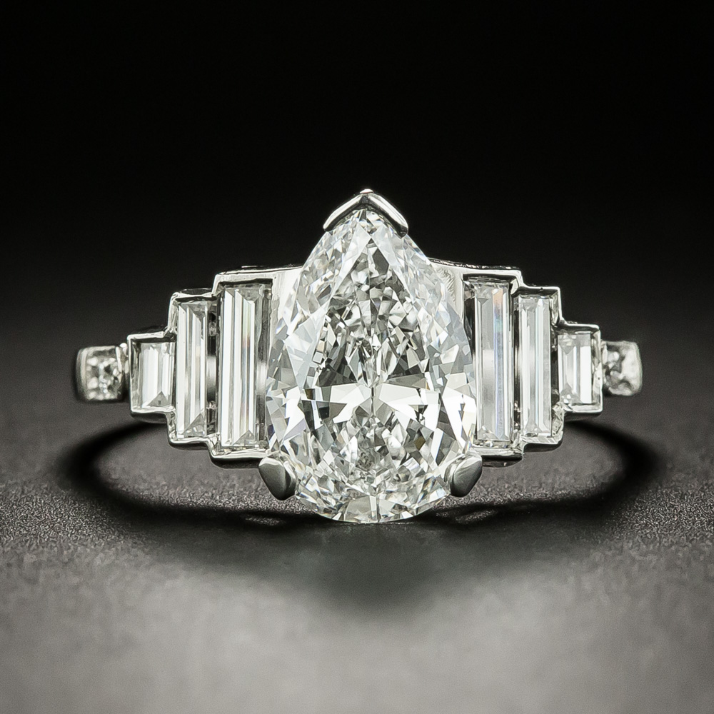 Pear Shape Diamond Engagement Ring Mann's Jewelers