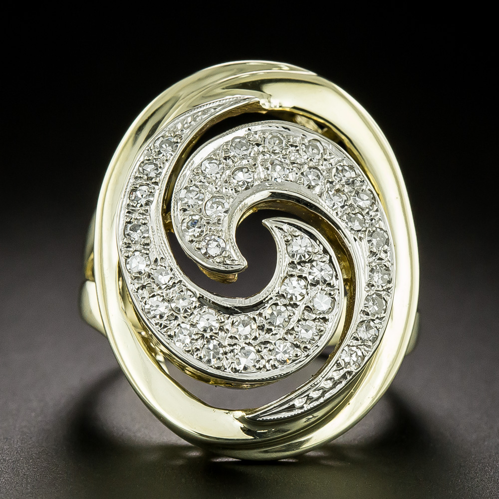 Spiral French Cut Diamond Ring – Marissa Collections