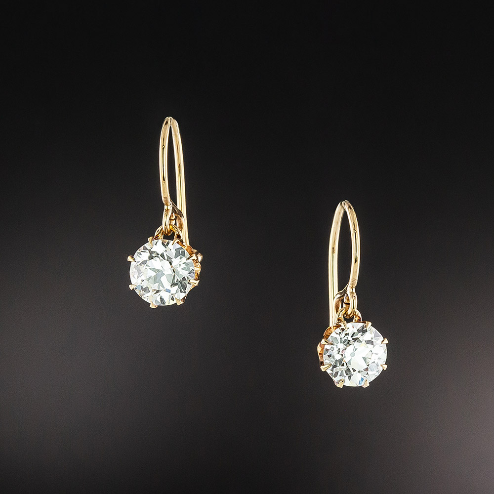 Pear Diamond Cluster Drop Earrings - Minichiello Jewellers