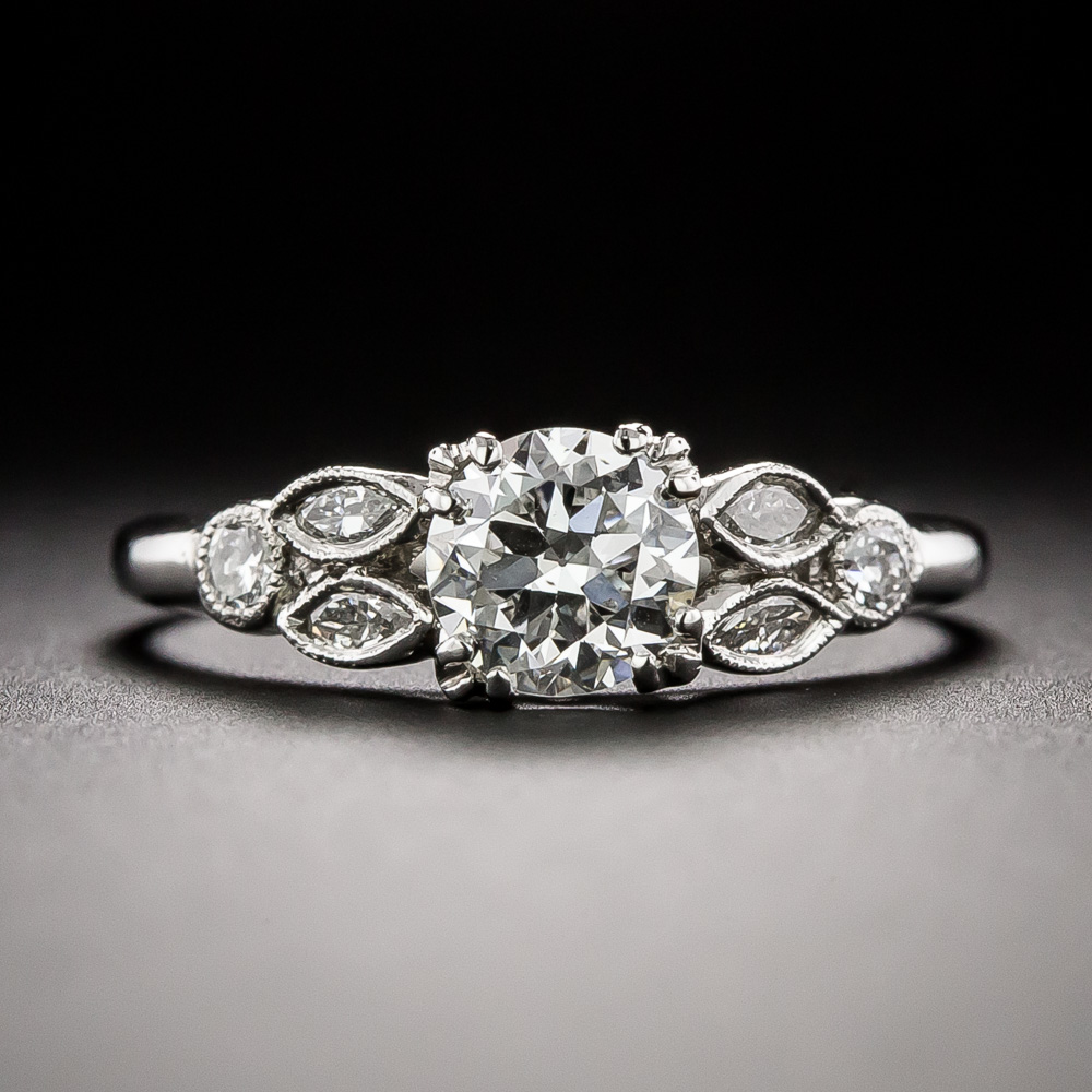 Vintage .65 Carat Diamond Engagement Ring by M. Tishman - GIA F VS2