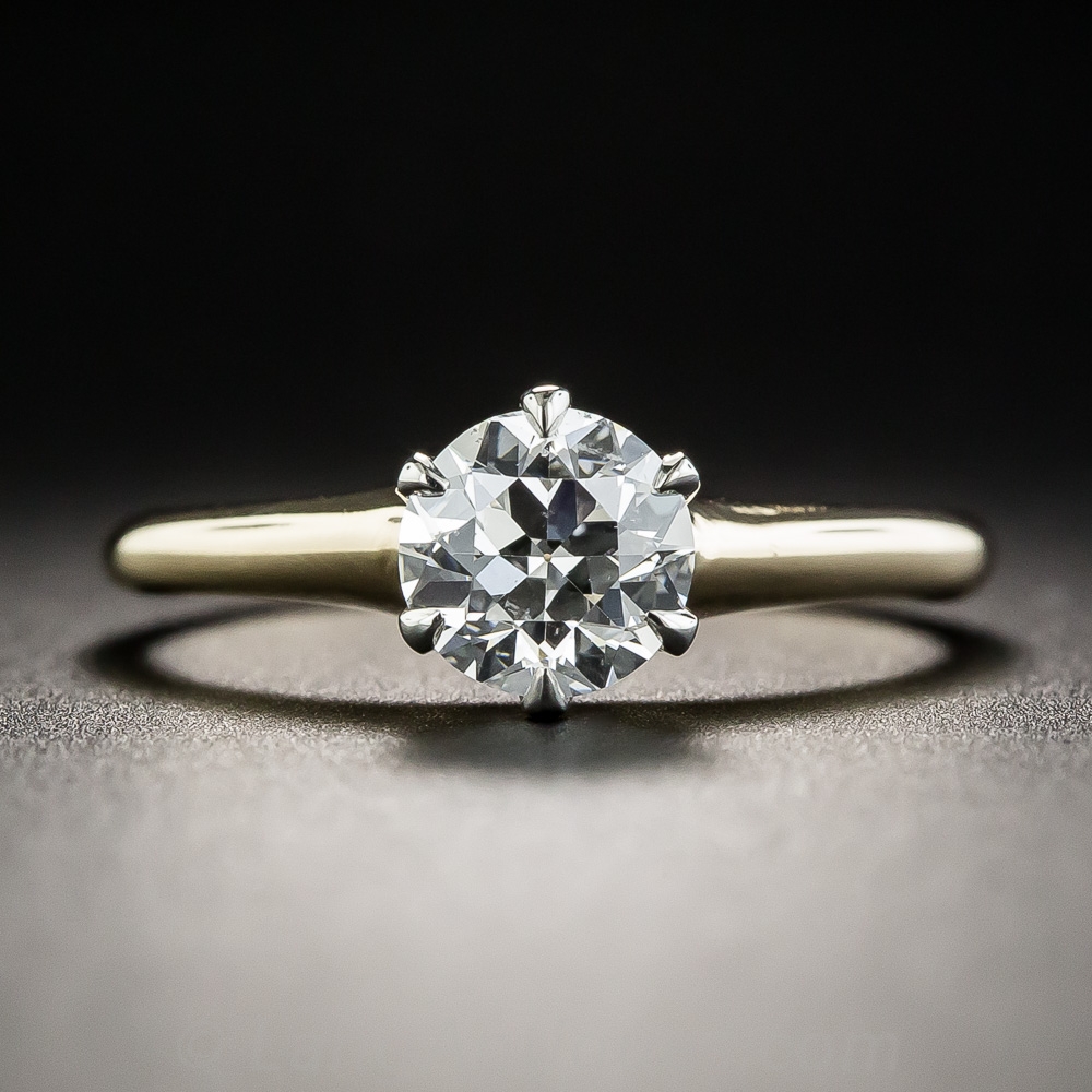 Vintage .86 Carat Solitaire Diamond Ring - GIA D SI1