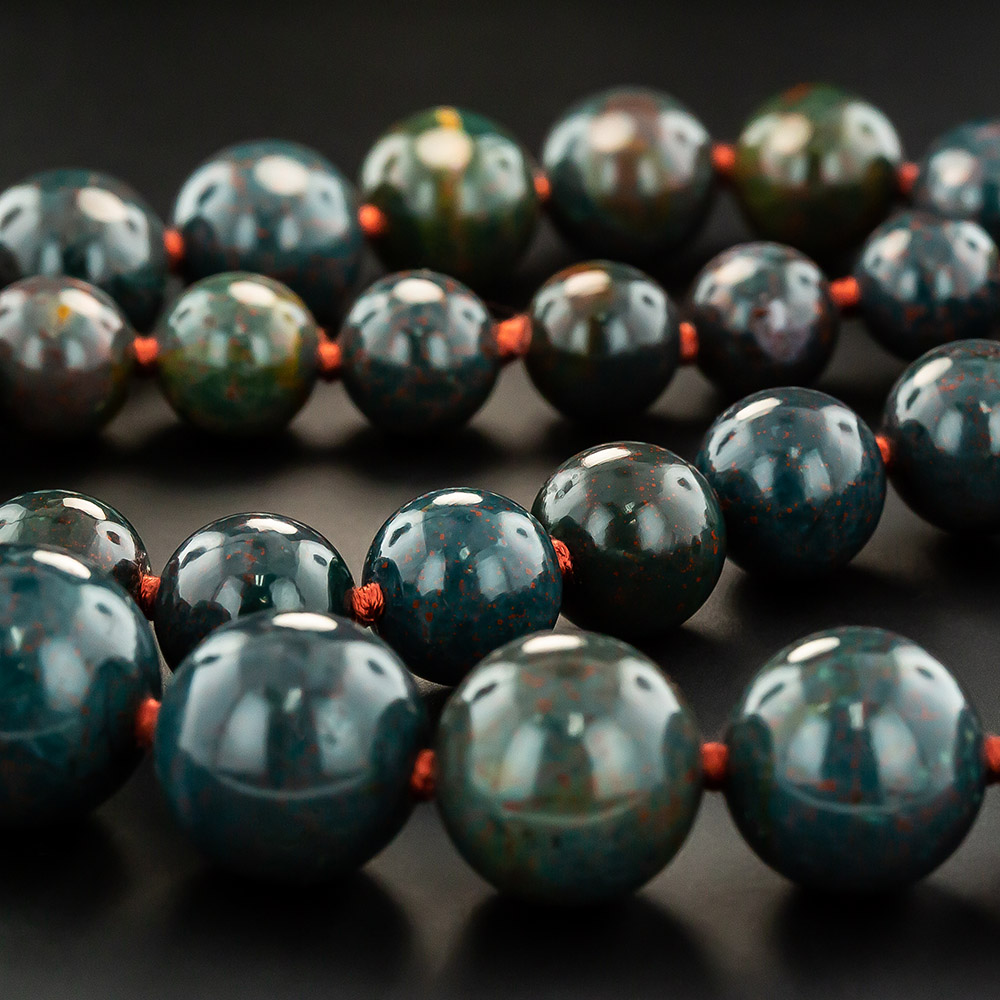 Bloodstone bead necklace on sale