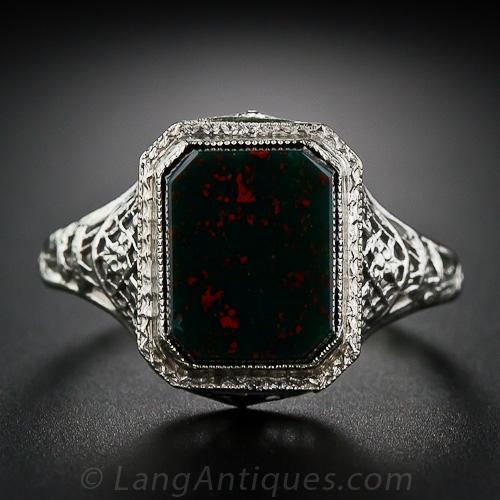 vintage bloodstone ring 1 30 1 4641