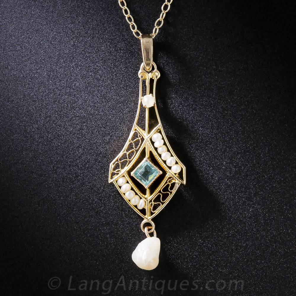 Vintage blue stone necklace cheap