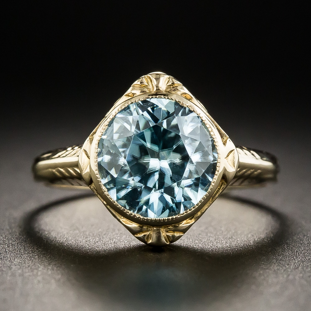 Vintage Blue Zircon Ring by Church & Co