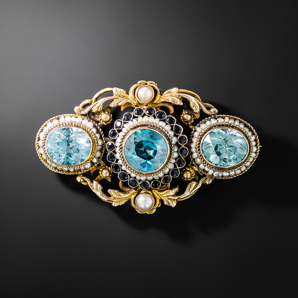 100% New Magnetic Brooches For Women With Zircon - Gold/blue