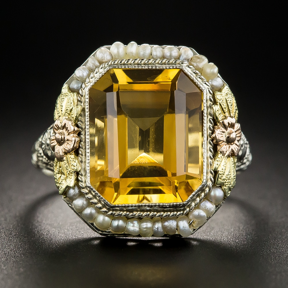 Vintage citrine ring new arrivals
