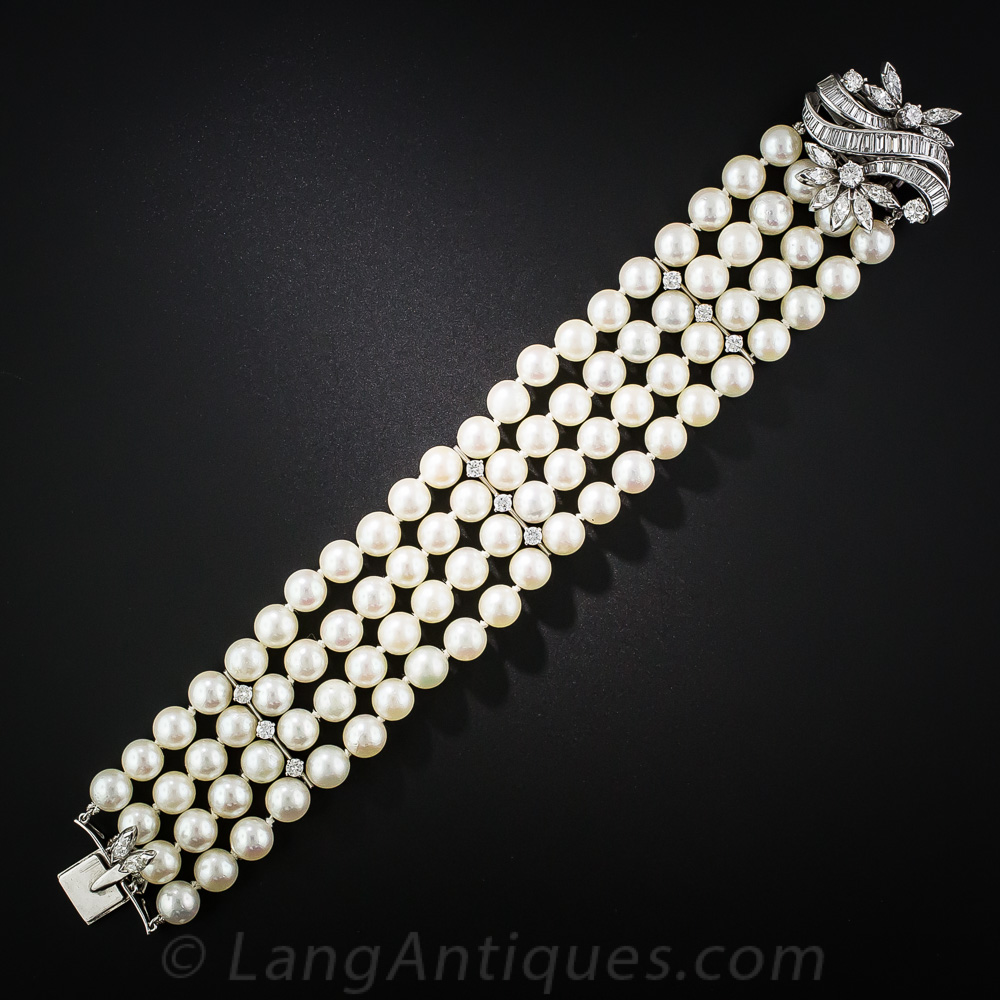 Vintage pearl bracelet on sale