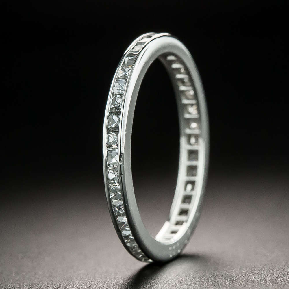 Vintage french cut new arrivals diamond eternity band
