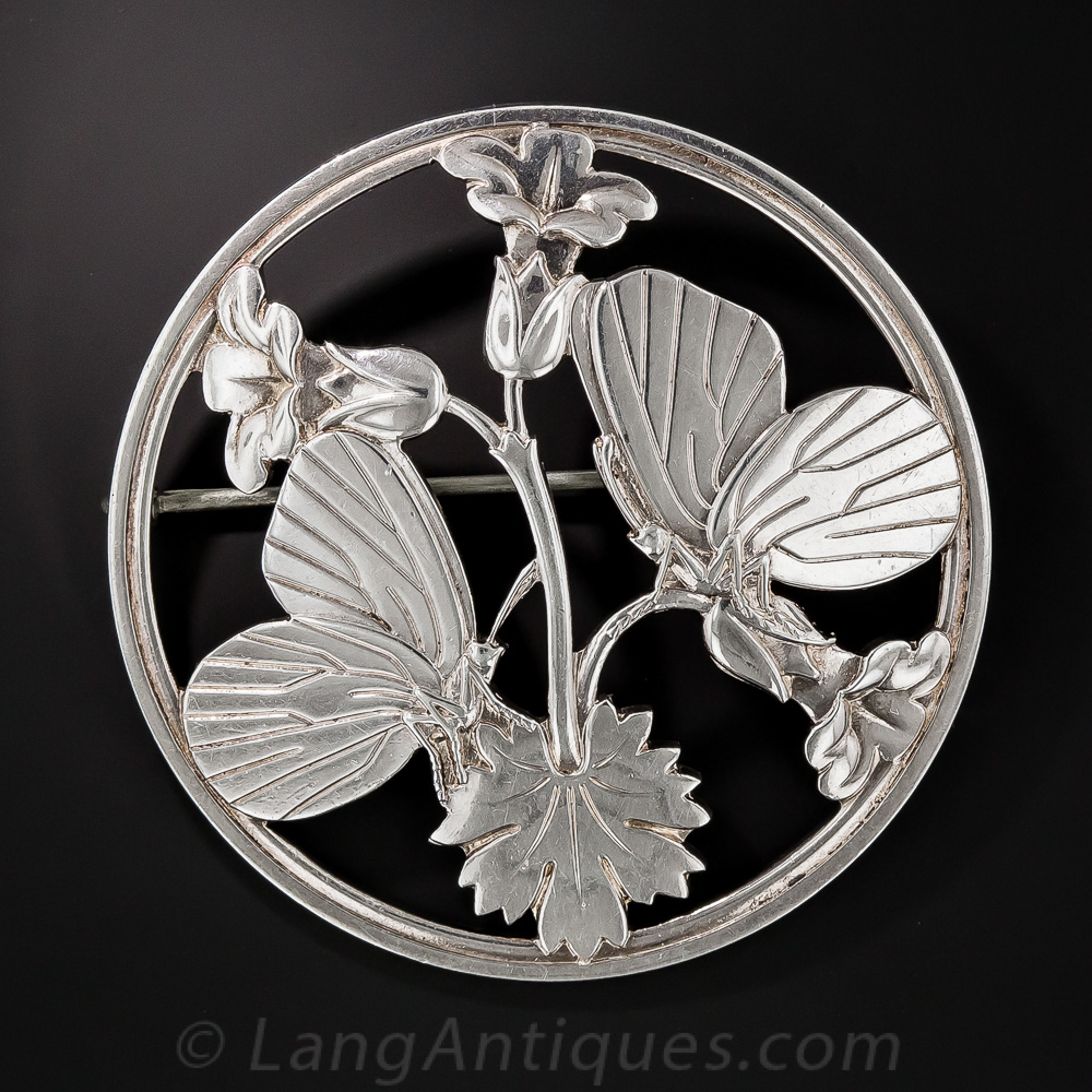 Vintage Jensen Silver Butterfly Brooch