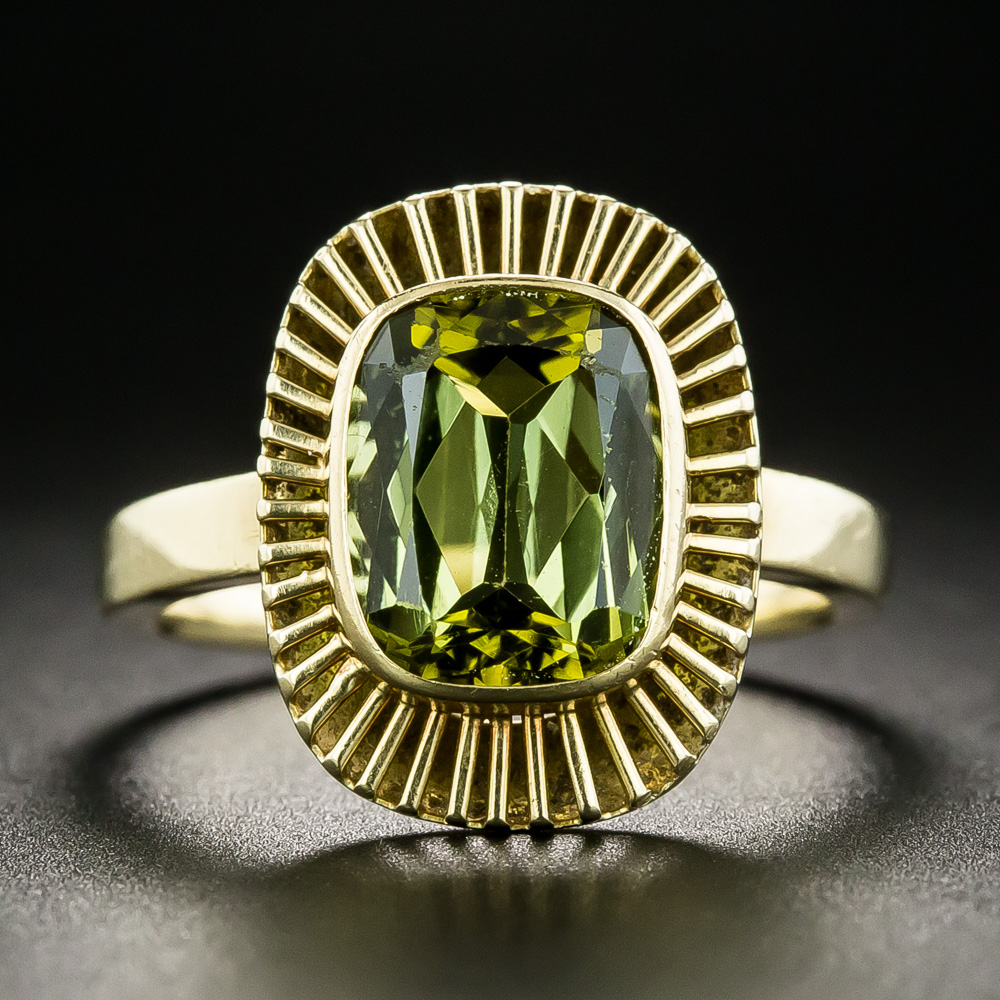 Vintage Green Tourmaline Ring