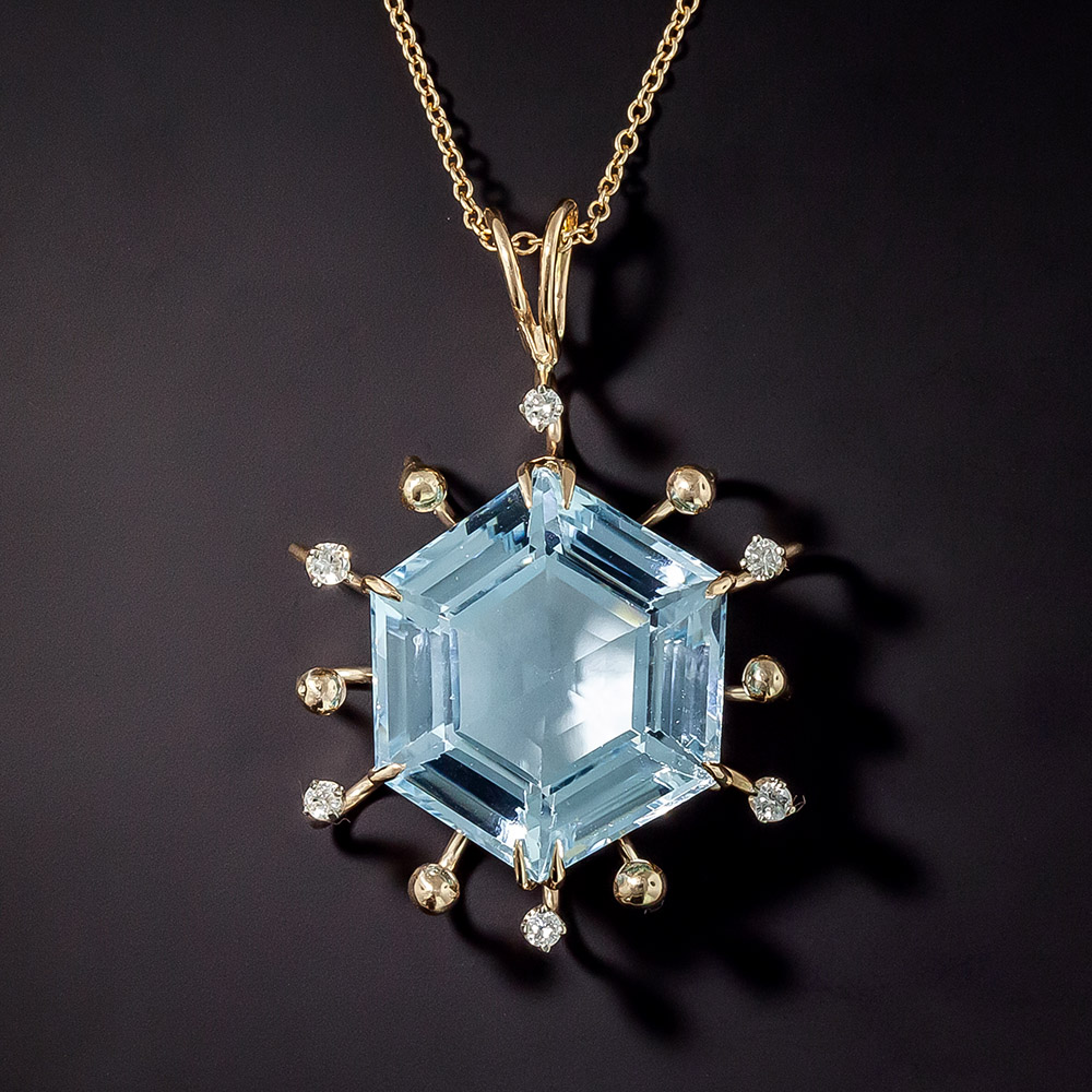 vintage topaz pendant
