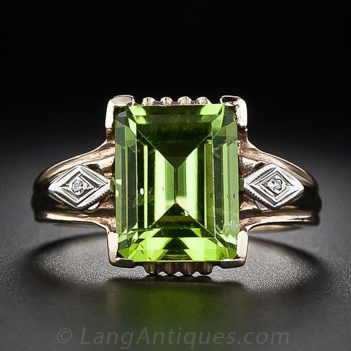 Antique cheap peridot ring