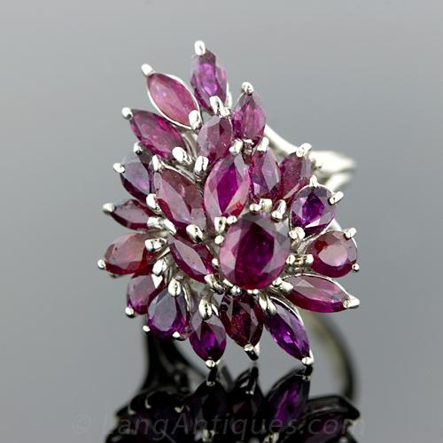 Vintage Ruby Cocktail Ring