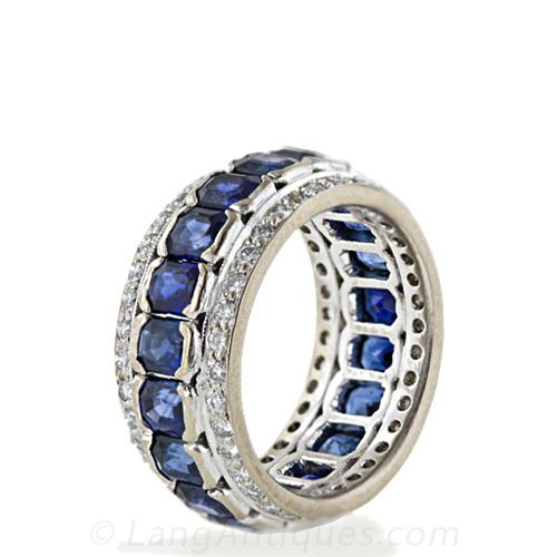 Pompeii3 1/2ct Blue Sapphire & Diamond Wedding Ring Anniversary Stackable  Band White Gold : Target