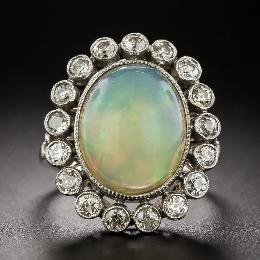 Vintage style opal ring store