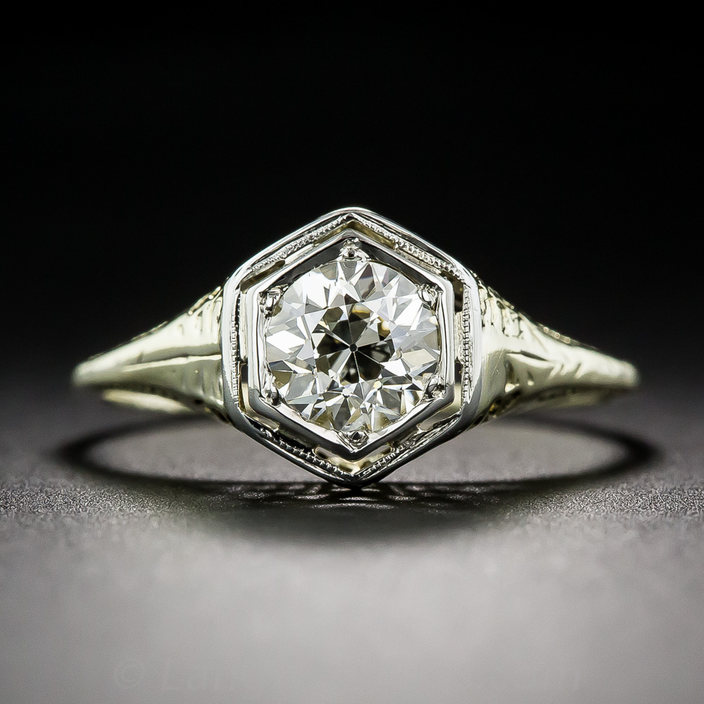 Yellow Gold Art Deco Diamond Ring