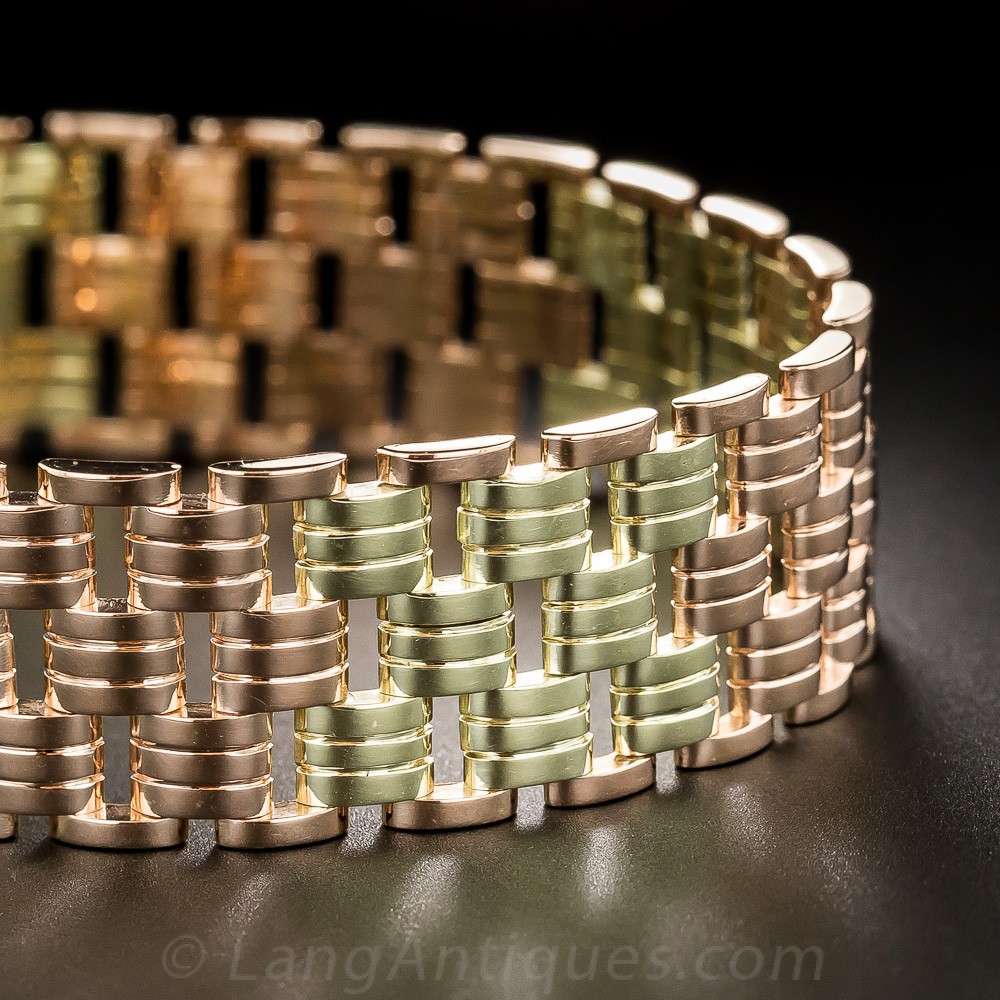 Tiffany & Co Two-Tone Gold Retro Bracelet