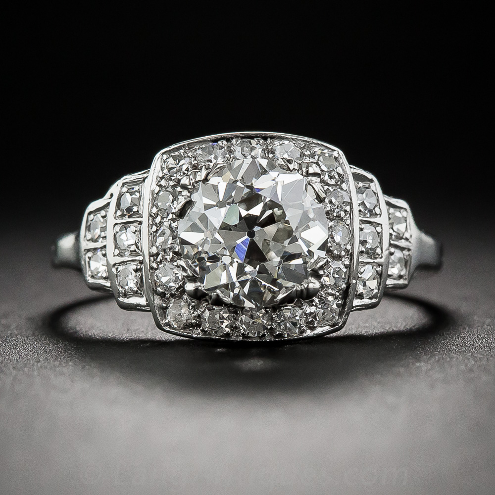 Art Deco diamond engagement ring